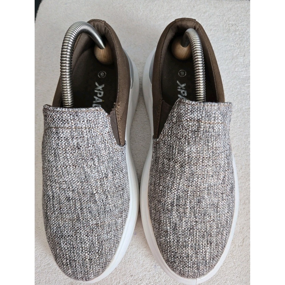 Xpacs Mens Slipon Shoes Size 9 Brown Tweed
